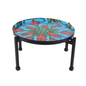 ชุดจานโลหะแบบเดี่ยวสำหรับวางอาหารจานทาสีสูงสำหรับวันครบรอบแต่งงานวันเกิดเค้กโลหะแวววาว - Product Image 4