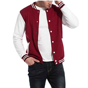 Veste de baseball en cuir pour hommes de qualité supérieure, vente en gros, veste de baseball unie pour hommes, veste de baseball à lettres - Product Image 2