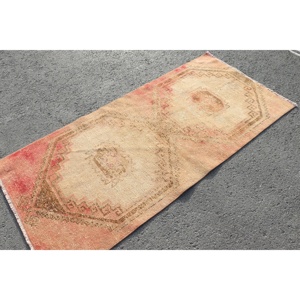 พรมตุรกี 3x6.4 ฟุต สีน้ำตาลแดง ลายแบบนามธรรม พรมขนสัตว์วินเทจ - Product Image 4