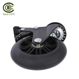 Roues à roulettes de 4 pouces 100mm Transparent Noir PU Polyuréthane Verrouillage Roue à roulettes Tige filetée - Product Image 3