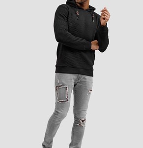 100% coton hiver pull hommes à capuche personnalisable polaire poche haute qualité en gros - Product Image 1