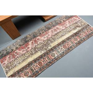 Alfombra de área grande turca Vintage, estilo clásico Beige, respaldo de látex de lana de 28x65 pies, patrón abstracto para pasillo rectangular para adolescentes - Product Image 2