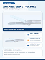 YYF SM1500 Scelleuse bipolaire vétérinaire pour vaisseaux 5 mm, tige longue 37 cm, à embout droit, réutilisable, autoclavable, forceps laparoscopique