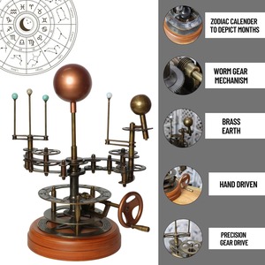 Sistema Solar de latón de alta calidad Orrery modelo educativo Planet Motion con engranajes de metal de precisión disponibles para precio de exportación - Product Image 4