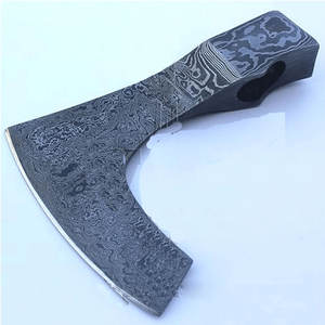 Tête de hache en acier damas sur mesure avec des conceptions uniques idéales pour le camping Bushcraft Artisan Tools et DIY Wood Projects - Product Image 2