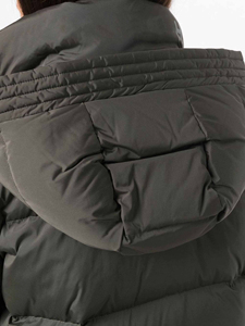 Manteau d'hiver pour femmes Manteau long en duvet de canard avec capuche Logo personnalisé Vestes décontractées en duvet Veste ample en duvet - Product Image 5