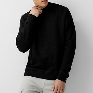 Sweat-shirt surdimensionné personnalisé pour hommes, vente en gros, tissu uni, col rond, mode masculine - Product Image 2