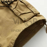 Short cargo d'été à poches multiples pour hommes Pantalon court tactique en coton kaki pour hommes Joggers décontractés
