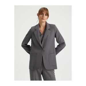 Chaqueta Blazer Estampada para Mujer con Manga Larga y Bolsillos Superiores, Muy Colorida - Product Image 2