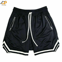 Pantalones Cortos de Baloncesto Unisex Personalizados por Sublimación, Diseño de Verano Transpirable de Secado Rápido con Bordado 3D y Bolsillos con Cremallera
