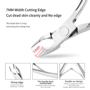 Coupe-ongles à lame incurvée en acier inoxydable jetable professionnel expédition rapide efficace pour l'utilisation des doigts de cuticules d'ongles incarnés - Product Image 2