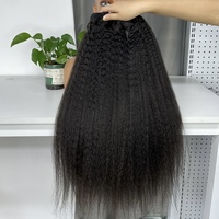 DiLuxe Hair Mèches de cheveux humains vierges vietnamiens, à cuticules alignées, à densité accrue, lisses crépus, vente en gros, 8 à 34 pouces # Cheveux 1b