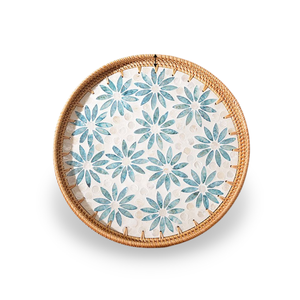 Plateau de service rond en rotin fait main de luxe, design rustique pour la nourriture et le petit-déjeuner par Vecraft Vietnam - Product Image 4