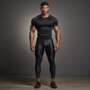 Suministro a granel de mallas de compresión para hombre, medias de gimnasio con logotipo personalizado para ropa de entrenamiento - Product Image 1