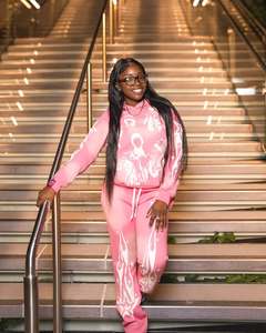 กางเกงวอร์มผ้าคอตตอนมีฮู้ดสำหรับผู้ชายผ้าคอตตอนพิมพ์ลายบนหน้าจอออกแบบได้ตามที่ต้องการน้ำหนักมาก - Product Image 4