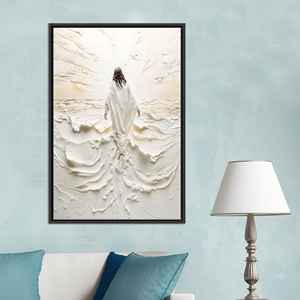 Elegant Modern Religious Canvas Art: Sacred Printed Design for Home Decor,BLACK <b>FRAMED</b> CANVAS - Product Image 1