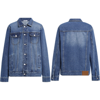 Veste en jean slim brodée sur mesure pour homme, coupe-vent, patchwork, décontractée, en coton/polyester, vente en gros, OEM, haute qualité