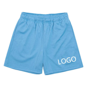 Shorts de sport unisexes en polyester respirant de haute qualité avec logo personnalisé, entrejambe de 5 pouces, pour fitness, basketball, gym, en maille - Product Image 6