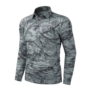 เสื้อโปโลเล่นกอล์ฟแขนยาวพิมพ์ลายสีระบายความร้อนใส่สบายใส่ได้ทั้งชายและหญิงเสื้อยืดใส่ทำงาน - Product Image 2
