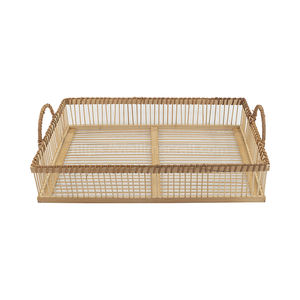 Vente en gros Plateau carré en rotin tissé Plateau de service classique en bambou pour la maison Cuisine Matériaux naturels Origine du Vietnam - Product Image 4