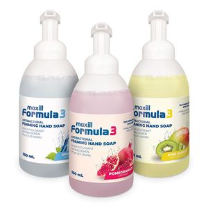 Savon liquide moussant pour les mains Formule 3, 550 ml, hydratant à la lanoline, parfum grenade, 18,6 oz, vente en gros - Product Image 2