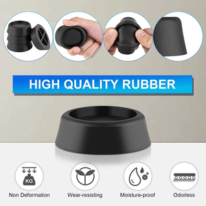 Coussinets anti-vibrations pour <span class=keywords><strong>machine</strong></span> <span class=keywords><strong>à</strong></span> <span class=keywords><strong>laver</strong></span> Pieds en caoutchouc Tapis anti-vibration Base de jambe universelle anti-bruit pour meubles - Product Image 3