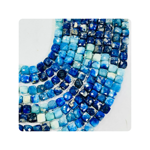 AAA ลูกปัดฮีชิอาอัฟกานิสถานธรรมชาติสีฟ้าเจียระไนเหลี่ยมเพชรพลอยเทียมคริสตัลวินเทจชุบเงินขัดเงาสูงสำหรับทำเครื่องประดับงานฝีมือ - Product Image 4