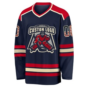 Jersey de Hockey sobre Hielo Personalizado con Transferencia Térmica, 100% Poliéster, Antibacteriano, Secado Rápido, Unisex, Adulto, OEM, Venta al Por Mayor - Product Image 1