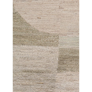 Tapis en laine noué à la main Blythe beige et marron, abstrait, pour salon, entrée, chambre, couloir, styles puzzle rectangulaires - Product Image 3