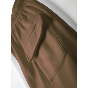 Pantalon décontracté pour homme, tendance, polyvalent, en laine peignée, respirant, pour le printemps, léger, taille mi-haute, délavage acide, fermeture à cordon, coupe ample, cheville - Product Image 6