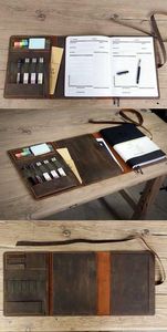 Profesional duradero cuero genuino ligero logotipo personalizado Padfolio bolsa de documentos carpeta de archivos organizador de cartera de negocios para - Product Image 2