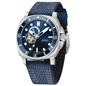 Reloj Automático de Lujo para Hombre, con Logotipo Personalizado OEM ODM, de Acero Inoxidable, Mecánico, con Corazón Abierto, Movimiento NH39 de 24 Horas, Correa de Nailon Luminosa - Product Image 3