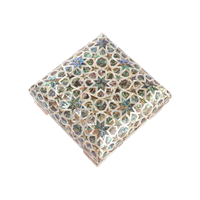 Boîte à bijoux en bois de luxe de haute qualité avec incrustation de nacre, fabrication artisanale, fermeture à clé, motif floral, artisanat Son Tra, pour la maison