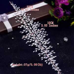 Bridella BHP237 Bandeau de mariée en strass argenté et champagne pour mariages, bals et événements formels - Product Image 4