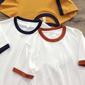 T-shirt personnalisé à manches courtes de couleur unie pour hommes, avec broderie en coton, logo imprimé, pour vêtements pour hommes, grande taille - Product Image 2