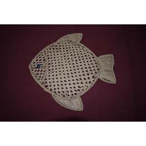 Mantel Individual Personalizado Más Vendido, Accesorios de Decoración de Mesa, Marco de Metal con Rafia, Mantel Individual Redondo Disponible a Bajo Precio - Product Image 1