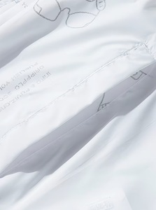 White Hooded Canvas Fabric <b>Waterproof</b> <b>Jacket</b> Unisex Casual <b>Winter</b> Windproof Zipper Closure Regular Length Loose Fit 100% - Product Image 3