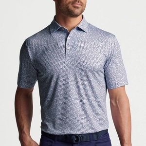 ขายส่งพิมพ์เสื้อยืดโปโลสีที่กําหนดเองฤดูร้อนแฟชั่นระบายอากาศราคาสูงมาใหม่เย็บปักถักร้อยโปโลเสื้อยืด - Product Image 5