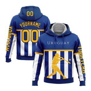 Sweat à capuche en polaire de haute qualité pour hommes en couleur d'équipe personnalisé avec nom et numéro Logo Print Pattern Design - Product Image 2