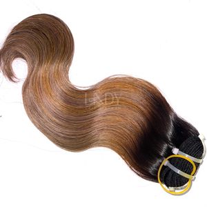 Cheveux bruts de haute qualité corps pointe ondulée Ombre couleur faisceaux avec fermeture pour faire des perruques à partir de vrais cheveux vietnamiens - Product Image 5