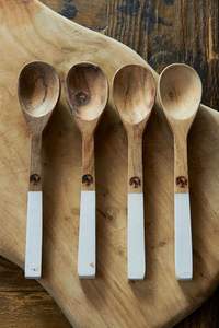 Cucharas de Madera de Lujo Hechas a Mano, Ecológicas, Libres de BPA, Hechas de Madera de Acacia, Mango y Pino para Hogares Elegantes - Product Image 5