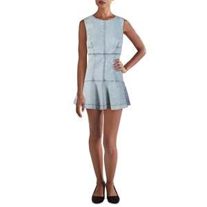 ฟรีพีเพิล วีเมนส์ แคชชวล อเล็กซ์ แชมเบรย์ มินิเดรส ผ้าเดนิมโอเชียนสเปรย์ไซส์ 4 - Product Image 1