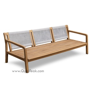 Ensemble de salon d'extérieur contemporain Fuego Teak, imperméable et lavable, pour villa et hôtel - Product Image 1