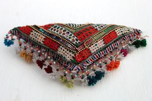 Décoration murale tribale indienne Kutch brodée à la main Vintage Boho décoration murale suspendue - Product Image 5