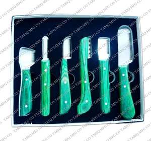 Cuchillo para Desplumar Animales, Cuchillo de Seguridad de Acero Inoxidable con Múltiples Cuchillas para Recortar el Pelo, Juego de Cuchillos para Desplumar para Gatos, Perros, Mascotas, Veterinaria - Product Image 6