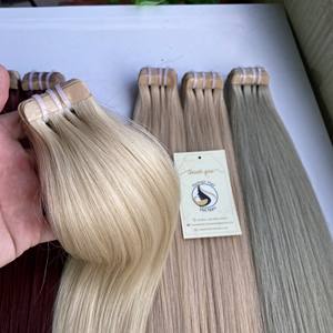 Cinta Ins de onda cruda alineada con cutícula completa eslava rusa europea de Color personalizado extensión recta de hueso dibujado doble humano alto - Product Image 3