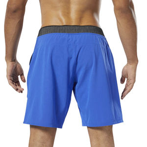 Pantalones cortos de gimnasio para hombre, pantalones cortos informales con cintura elástica y patrón sólido para culturismo, Fitness y Deporte - Product Image 6