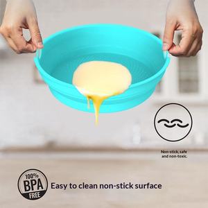 For Foldable Round Baking Tray High-Temperature Resistant Air Fryer Inner Tray <b>Silicone</b> <b>Mat</b> - Product Image 4