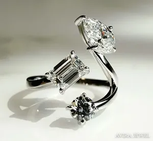 Anillo de Compromiso con Diamante Cultivado en Laboratorio de 1.15 Quilates, Corte Esmeralda, Oro Rosa de 14k, Color E/F, Sin Níquel, Sin Plomo, Calidad Premium para Mujer - Product Image 6