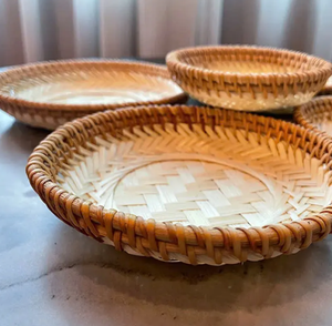 Eco-Friendly Handmade Bamboo Tray Luxury Sustainable Storage <b>for</b> Fruit, Food, Kitchen & Home Organization - Product Image 3